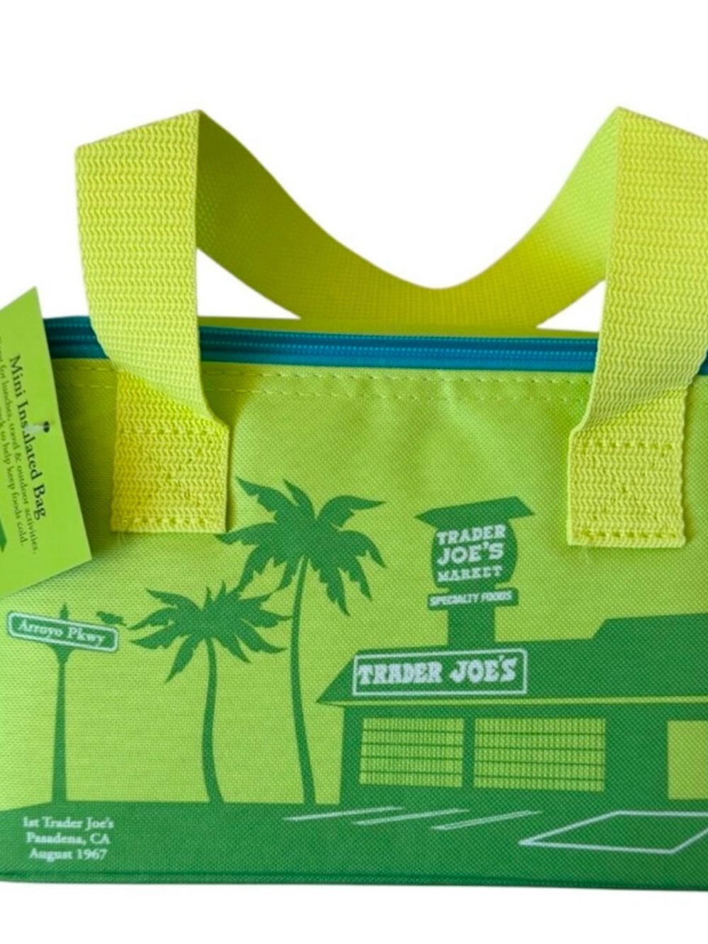 Trader Joe's Lime Green Mini Insulated Tote